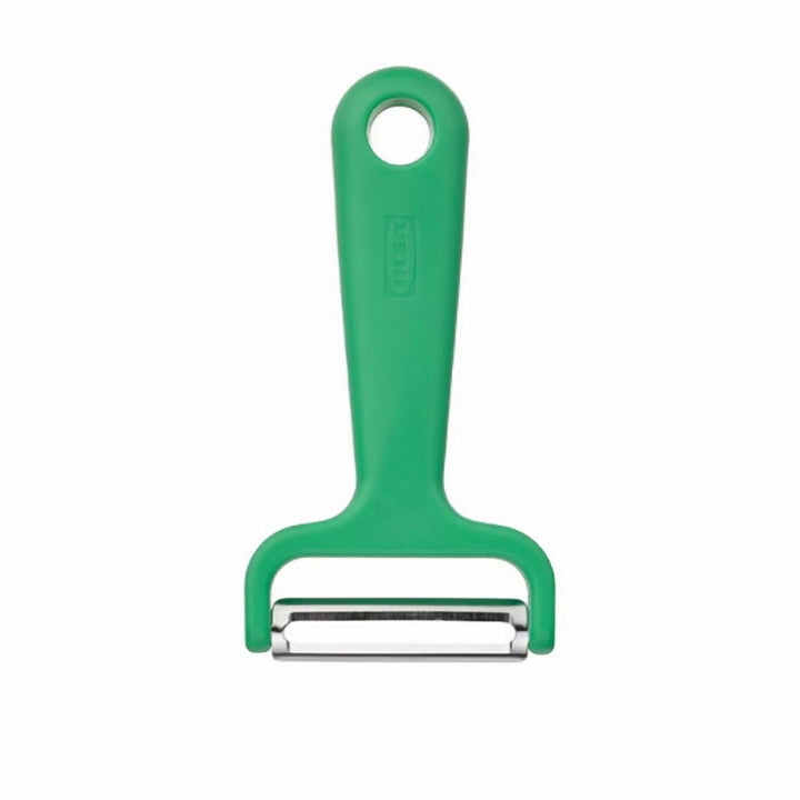 Bright Green Vegetable Peeler with an Ergonomic Grip Handle