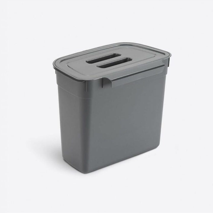 7 L Hanging Plastic Bin with Lid for a Kitchen Cabinet Door
