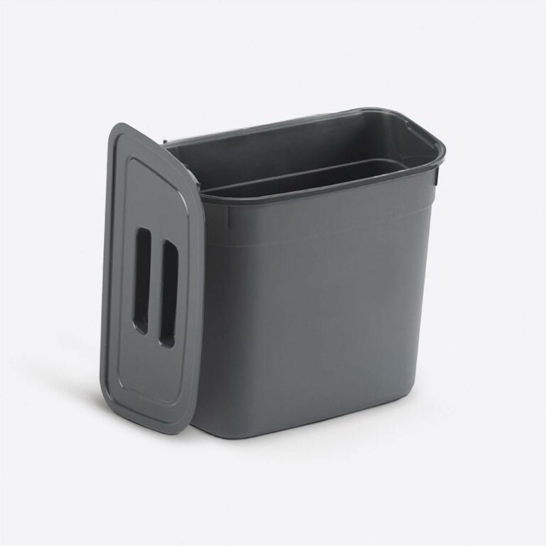 7 L Hanging Plastic Bin with Lid for a Kitchen Cabinet Door