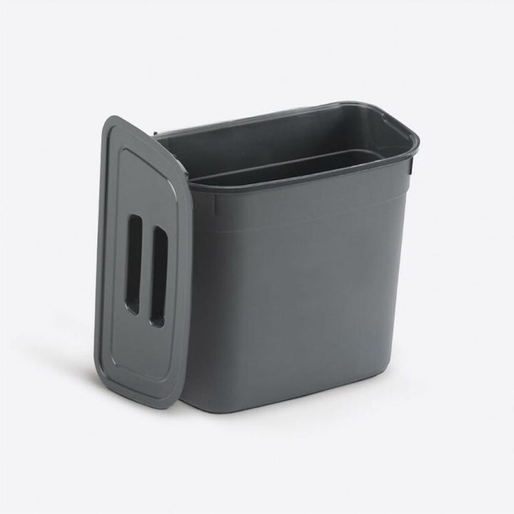 7 L Hanging Plastic Bin with Lid for a Kitchen Cabinet Door