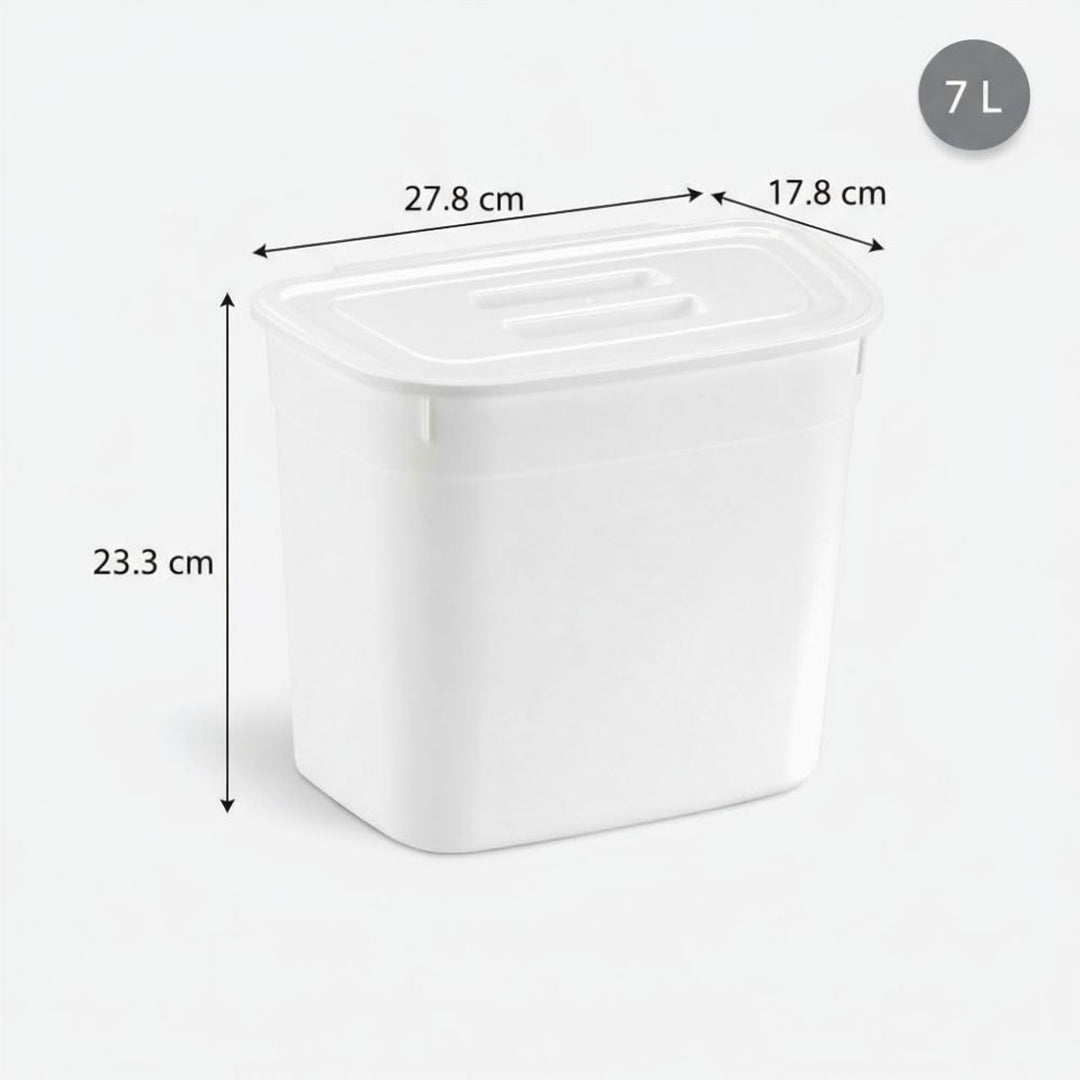 7 L Hanging Plastic Bin with Lid for a Kitchen Cabinet Door