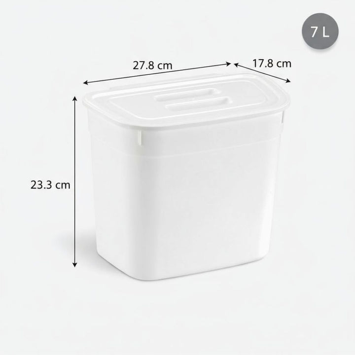 7 L Hanging Plastic Bin with Lid for a Kitchen Cabinet Door
