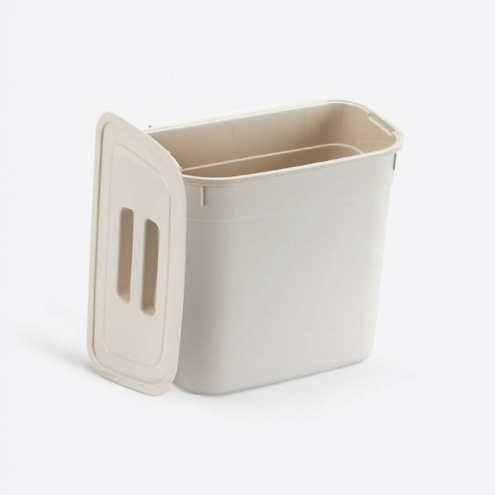 7 L Hanging Plastic Bin with Lid for a Kitchen Cabinet Door