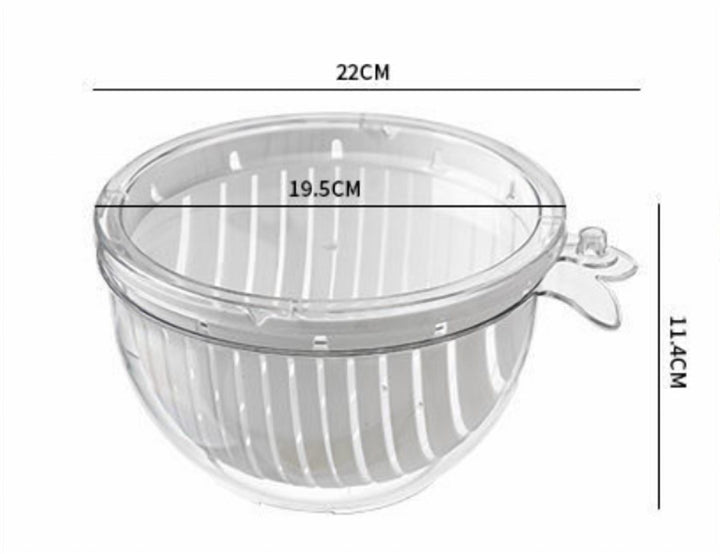 Double Layer Draining Basket with Washing Basin for Rice and Herbs
