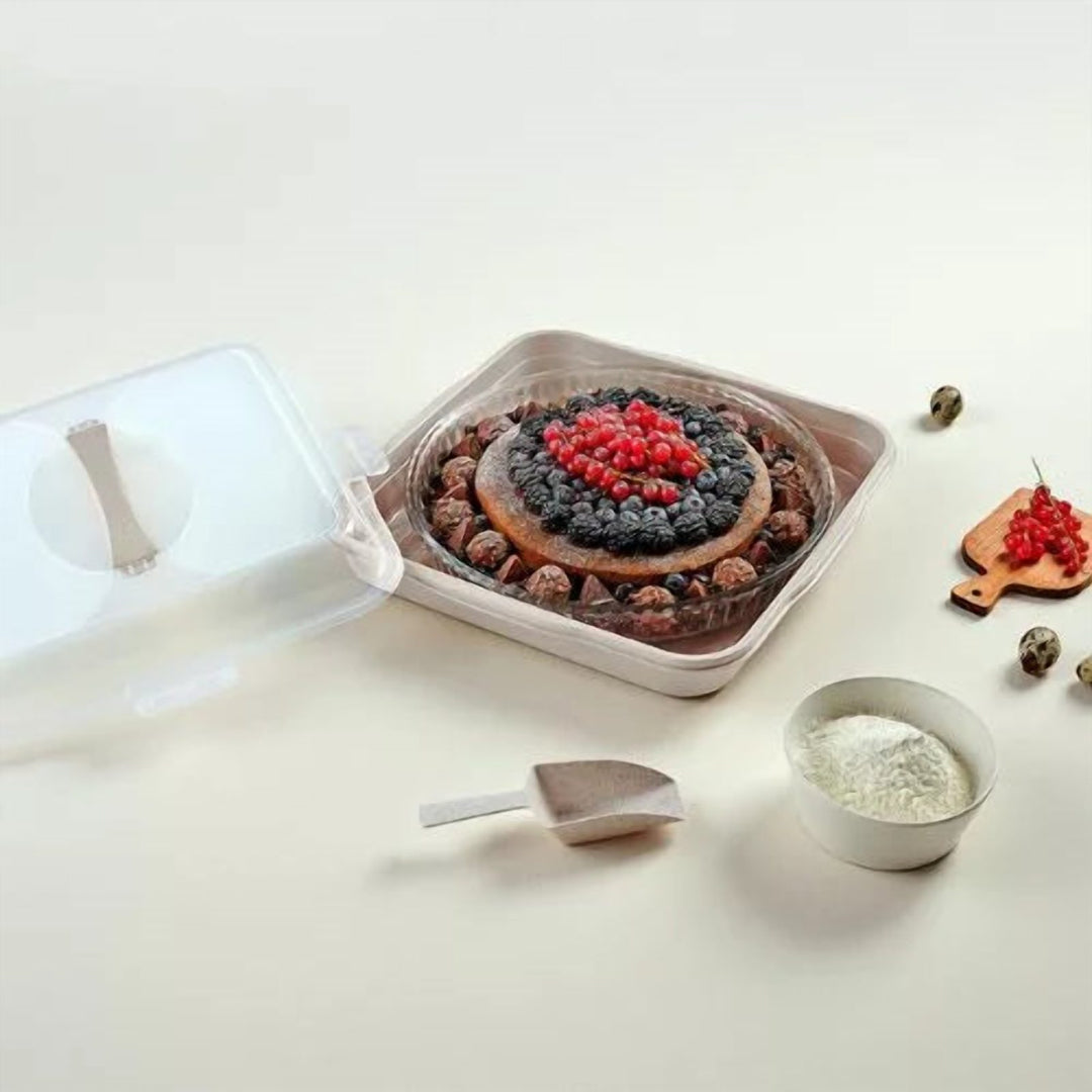36 x 36 cm Square Cake Carrier Box with Snap Lock Handles