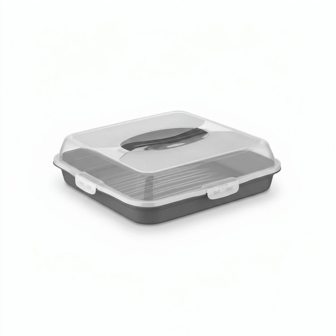 36 x 36 cm Square Cake Carrier Box with Snap Lock Handles