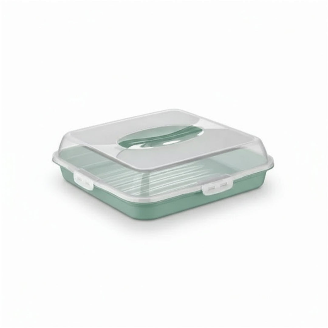 36 x 36 cm Square Cake Carrier Box with Snap Lock Handles