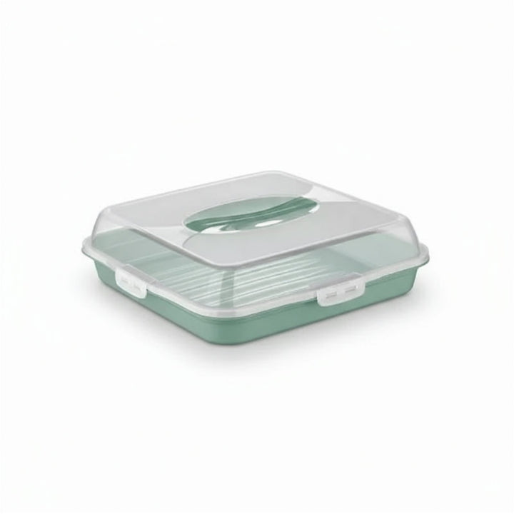 36 x 36 cm Square Cake Carrier Box with Snap Lock Handles