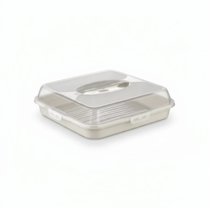 36 x 36 cm Square Cake Carrier Box with Snap Lock Handles