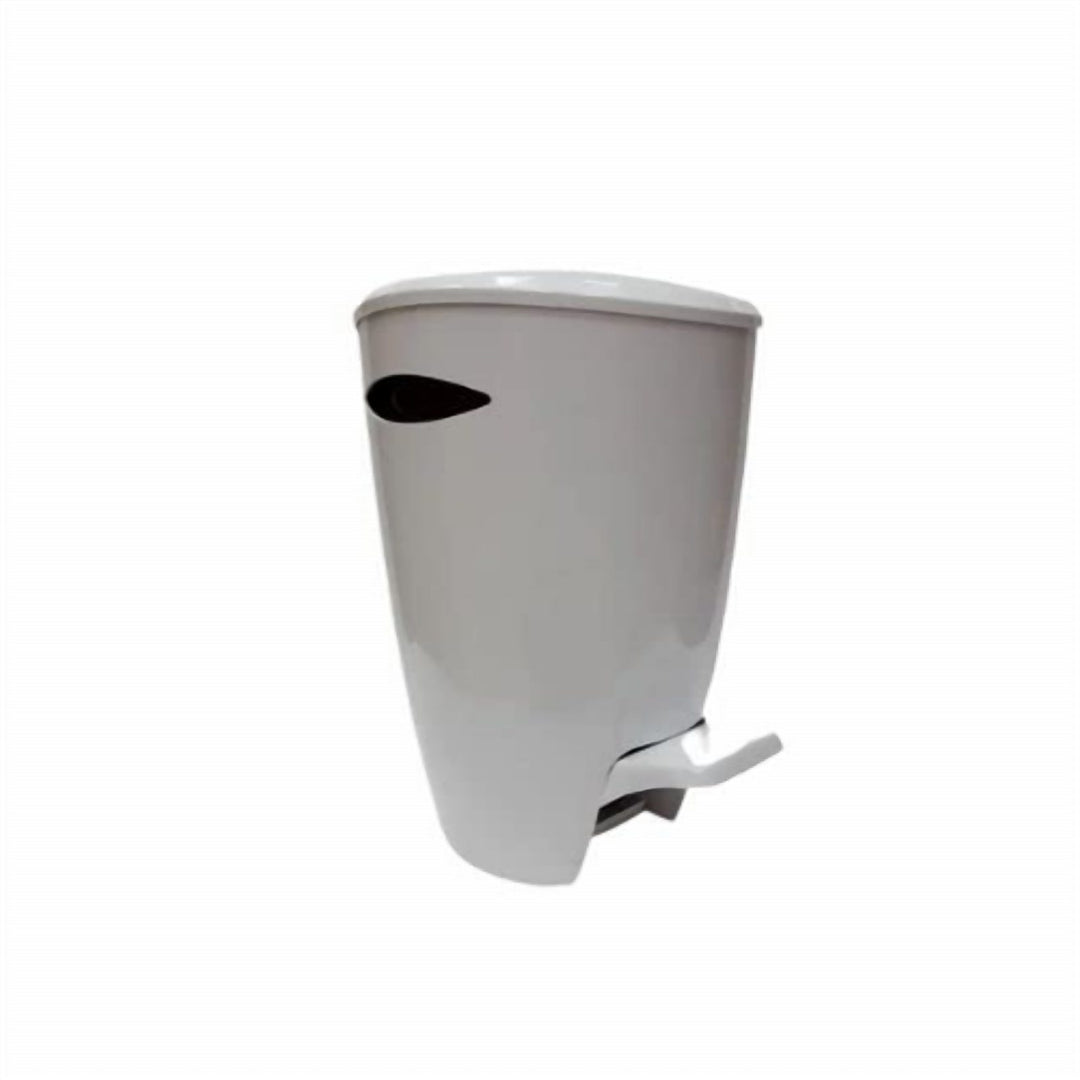 Foot Pedal Waste Basket for the Bathroom, Lid Stays Closed