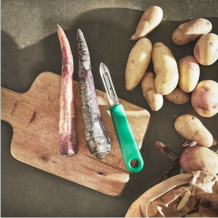 Green Potato Peeler for Potatoes, Carrots and Root Vegetables