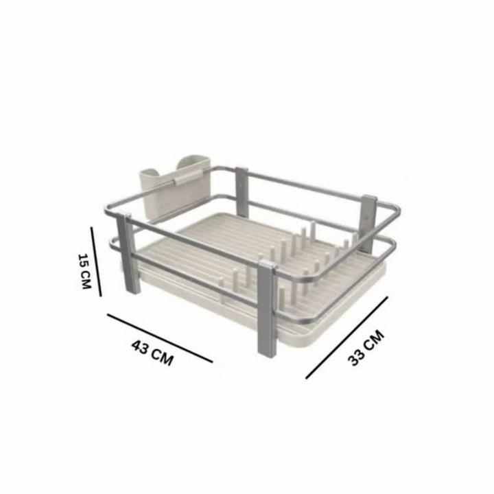 Aluminium Dish Rack with Adjustable Spoon Rest and High Pot Barriers
