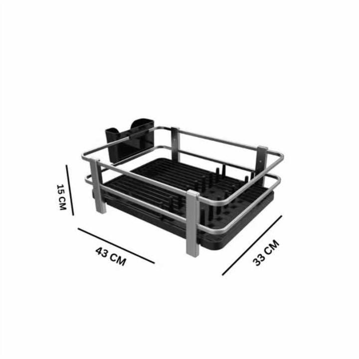 Aluminium Dish Rack with Adjustable Spoon Rest and High Pot Barriers