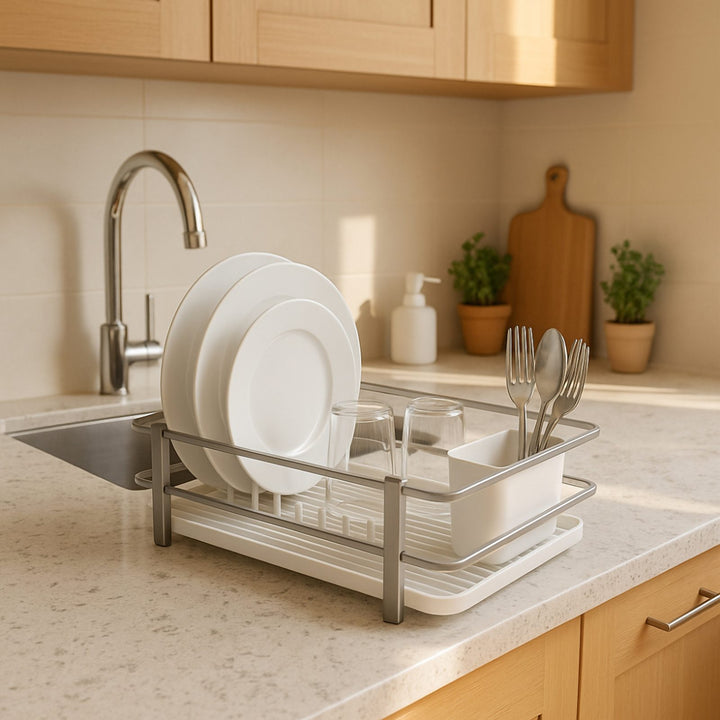 Aluminium Dish Rack with Adjustable Spoon Rest and High Pot Barriers