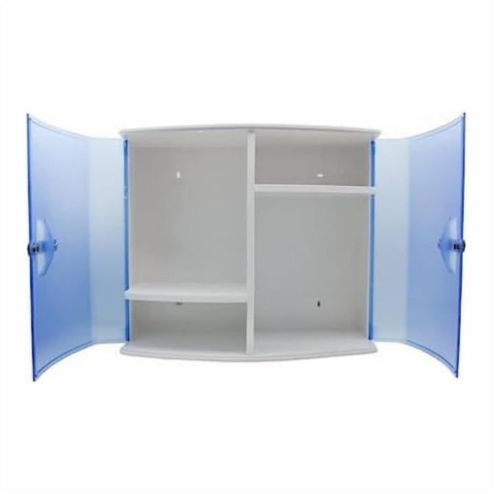 Transparent Wall Cabinet 38 x 32 x 17 cm with 2 Doors and Shelf