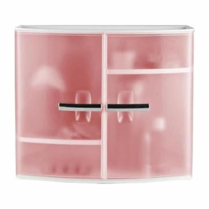 Transparent Wall Cabinet 38 x 32 x 17 cm with 2 Doors and Shelf