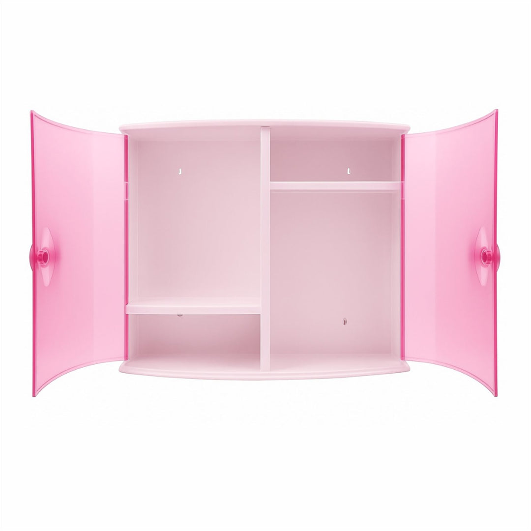 Transparent Wall Cabinet 38 x 32 x 17 cm with 2 Doors and Shelf