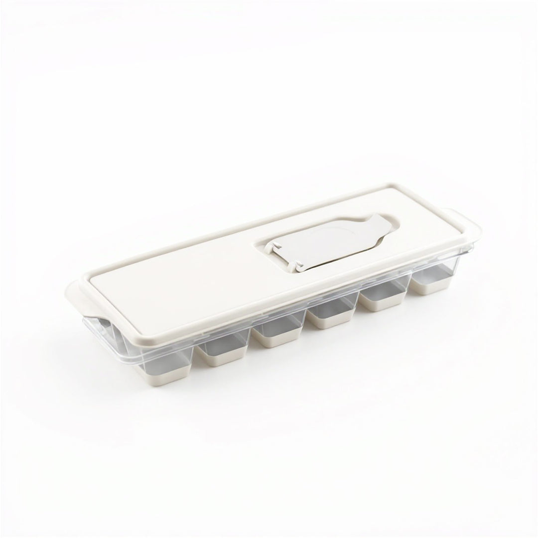 Silicone Push Out Ice Cube Mould with Removable Lid, 12 Cubes