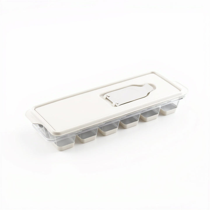 Silicone Push Out Ice Cube Mould with Removable Lid, 12 Cubes