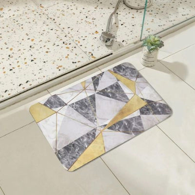 Absorbent Bath Floor Mat 45 x 75 cm with Non Slip Rubber Base