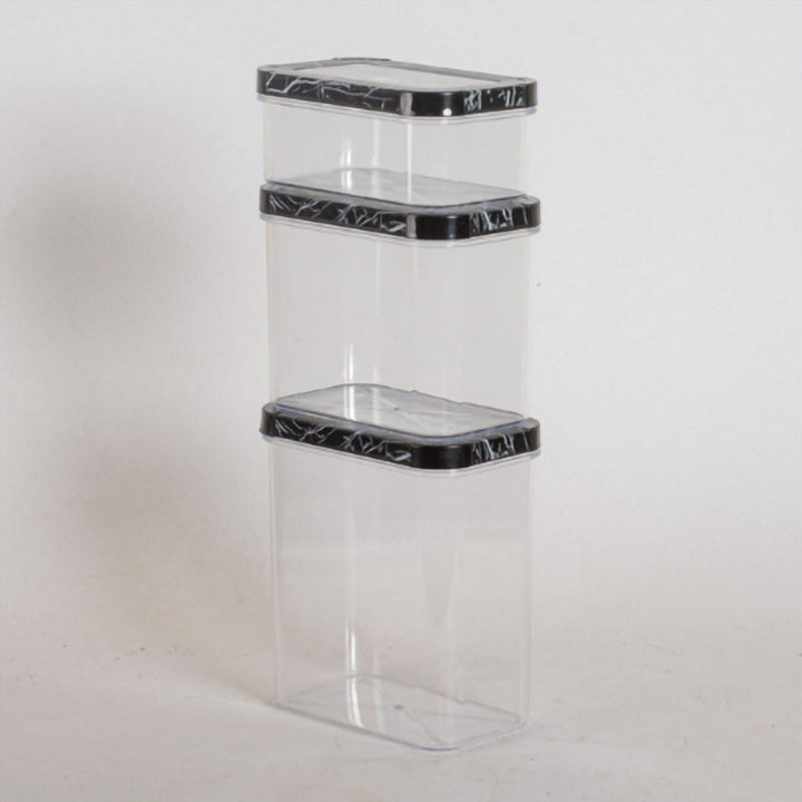 1.8 L Food Storage Box Set of 3 with Clip Lids for Soup and Stew