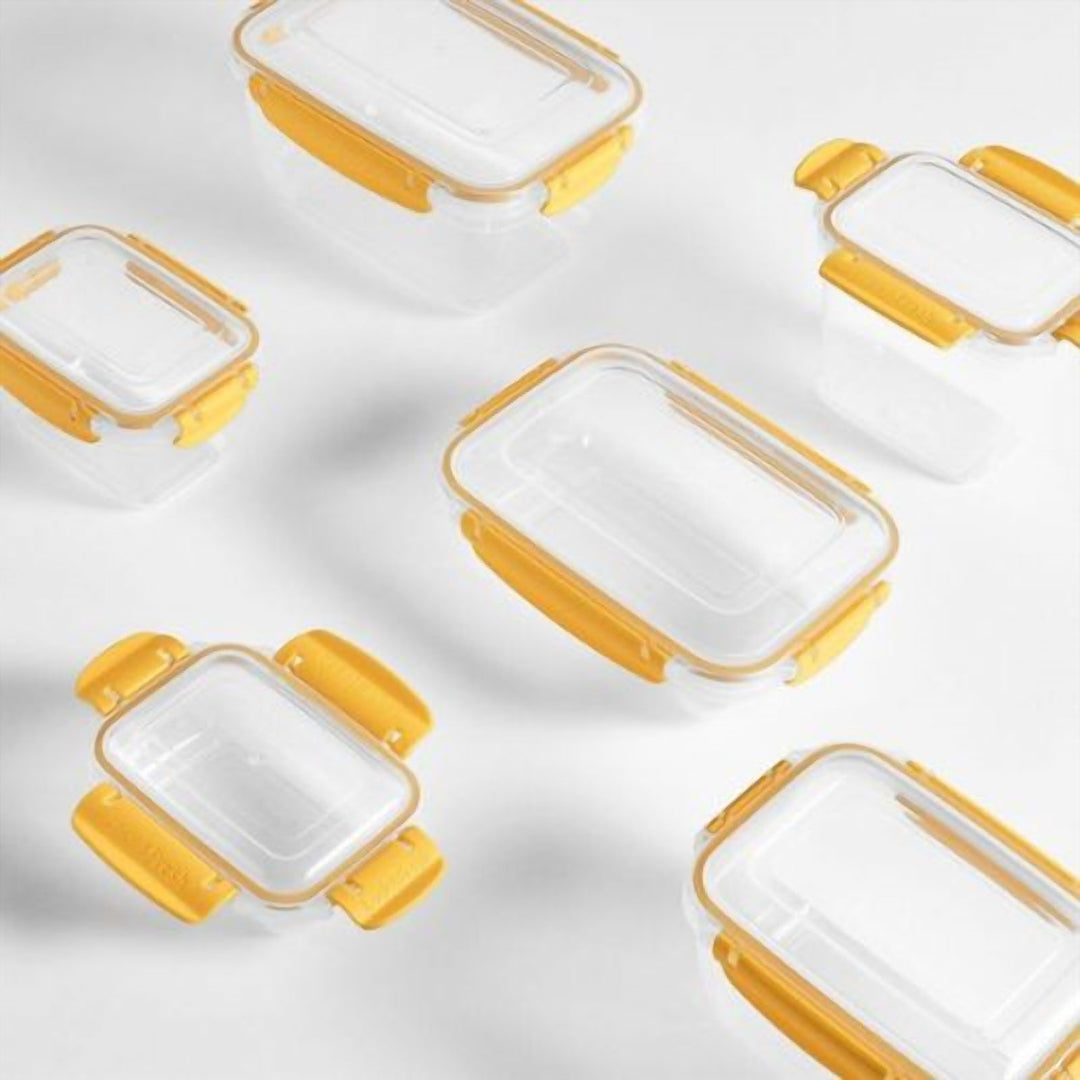 Food Storage Set of 3 with Clip Lock Lids, 1.4 L Largest Box
