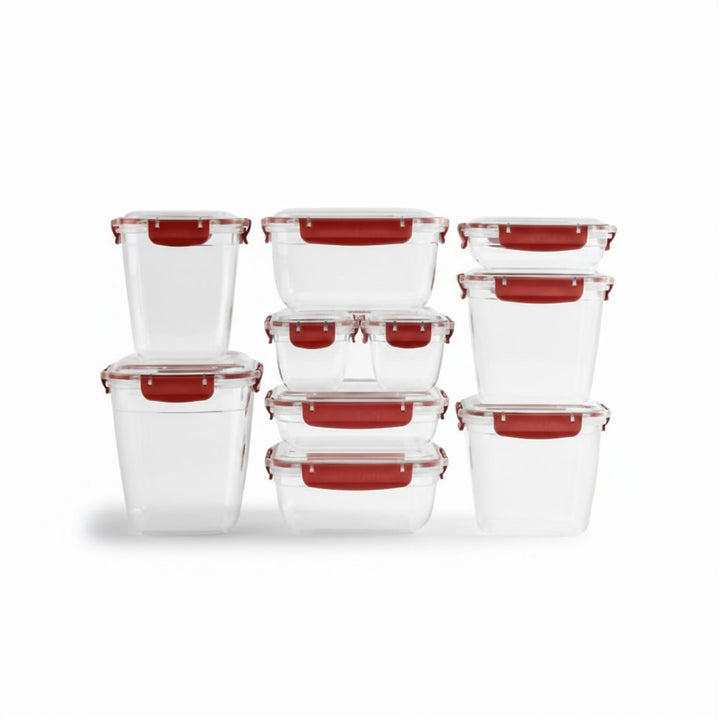 Food Storage Set of 3 with Clip Lock Lids, 1.4 L Largest Box