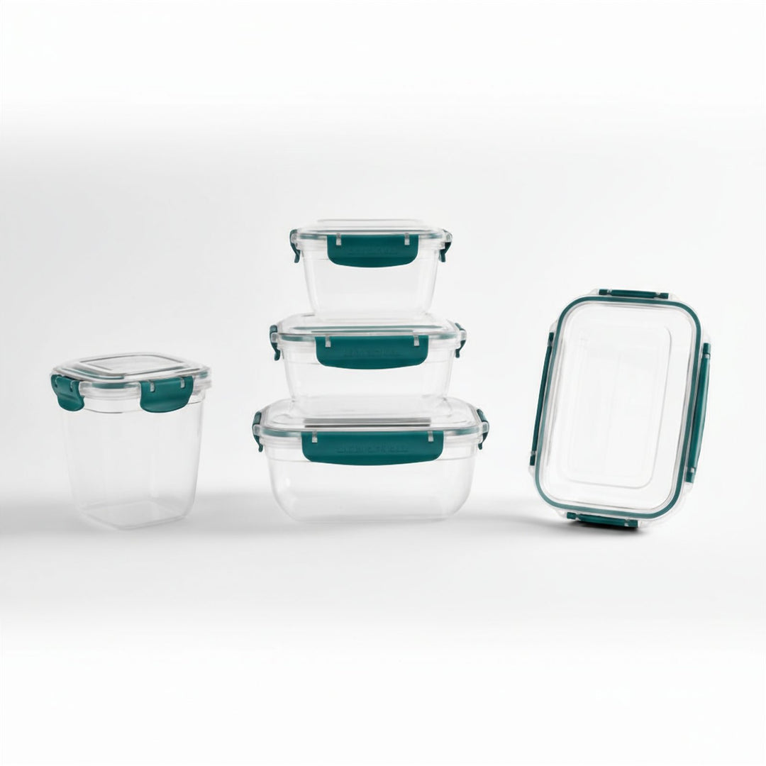 Food Storage Set of 3 with Clip Lock Lids, 1.4 L Largest Box