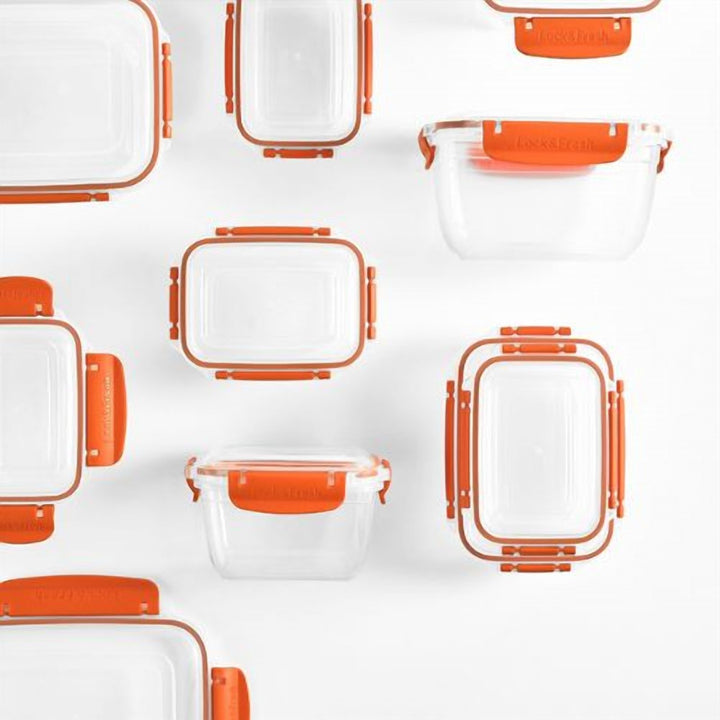 Food Storage Set of 3 with Clip Lock Lids, 1.4 L Largest Box