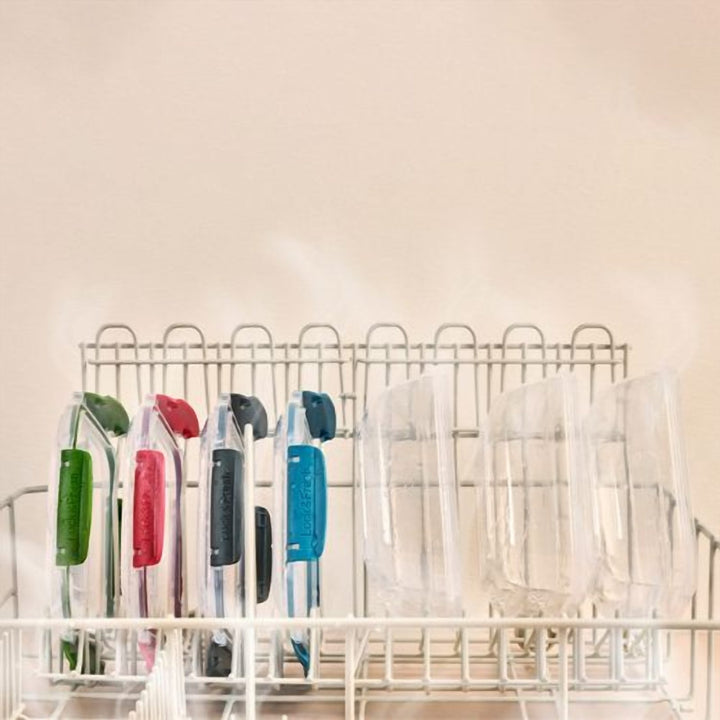 4 Piece Food Storage Box Set with Clip Lids, 1.68 L, 23 x 12 cm