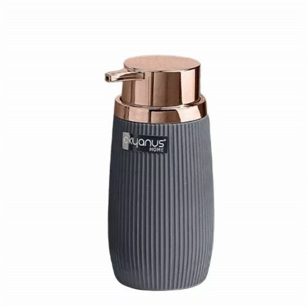 Striped Soap Dispenser 300 ml, Non-Drip Pump, 8 cm Wide Base
