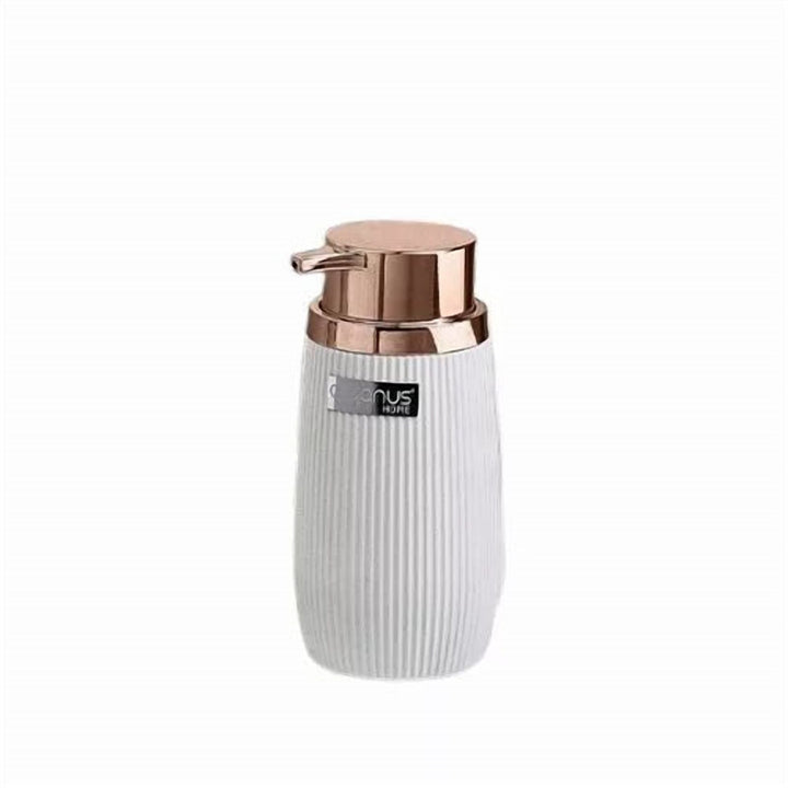 Striped Soap Dispenser 300 ml, Non-Drip Pump, 8 cm Wide Base
