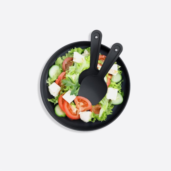 4 L Salad Bowl with Serving Spoon and Fork, Dishwasher Safe