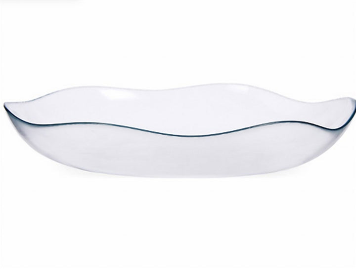 Glass Serving Plate 30 cm, Flat Platter for Cake and Mezze
