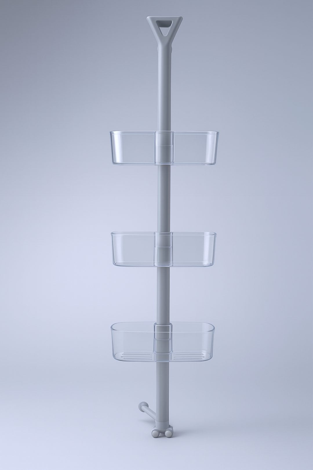 Lightweight 3 Tier Shower Caddy, Height Adjustable, No Nails