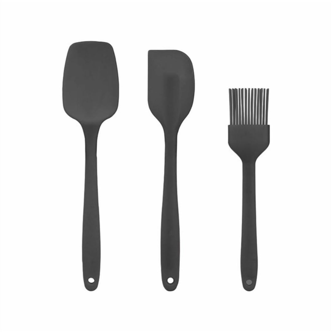 3-Piece Silicone Utensil Set, BPA Free and Heat Safe to 230°C