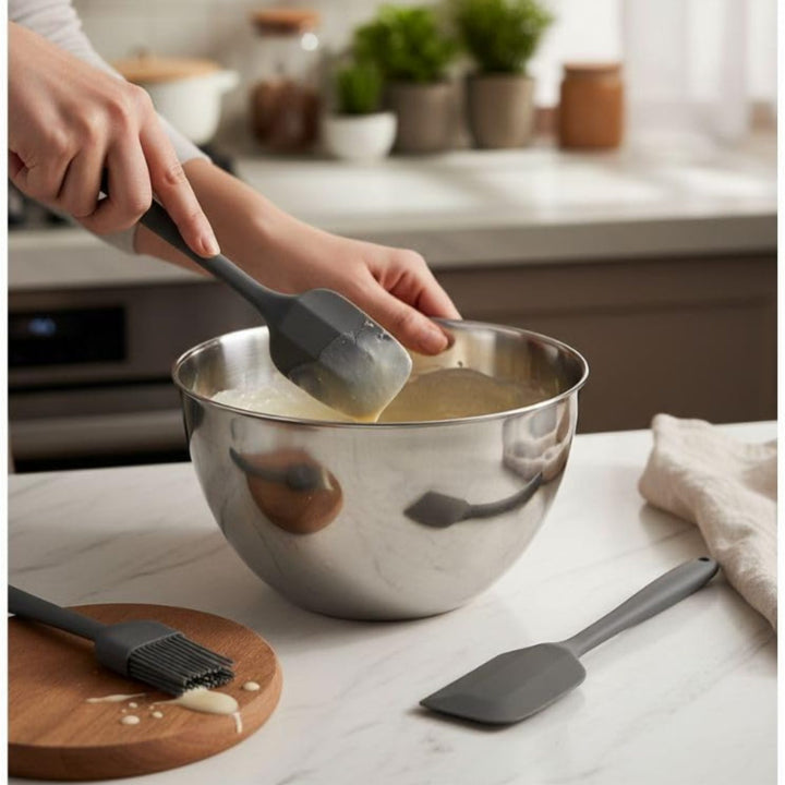 3-Piece Silicone Utensil Set, BPA Free and Heat Safe to 230°C