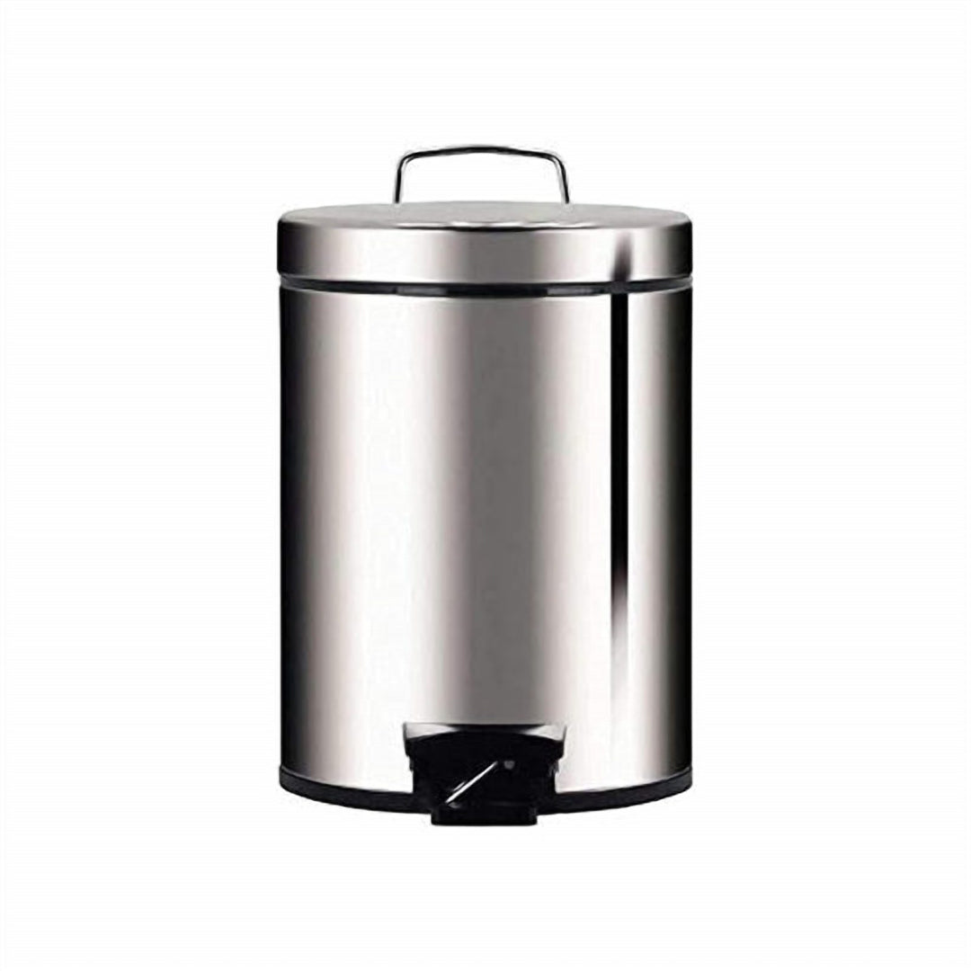 Stainless Steel Pedal Trash Can with Lift-Out Plastic Bucket