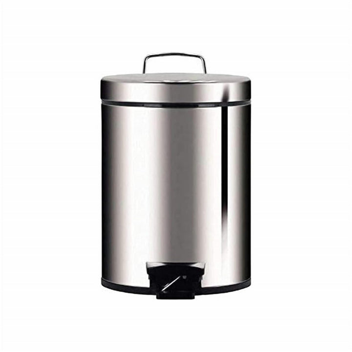 Stainless Steel Pedal Trash Can with Lift-Out Plastic Bucket