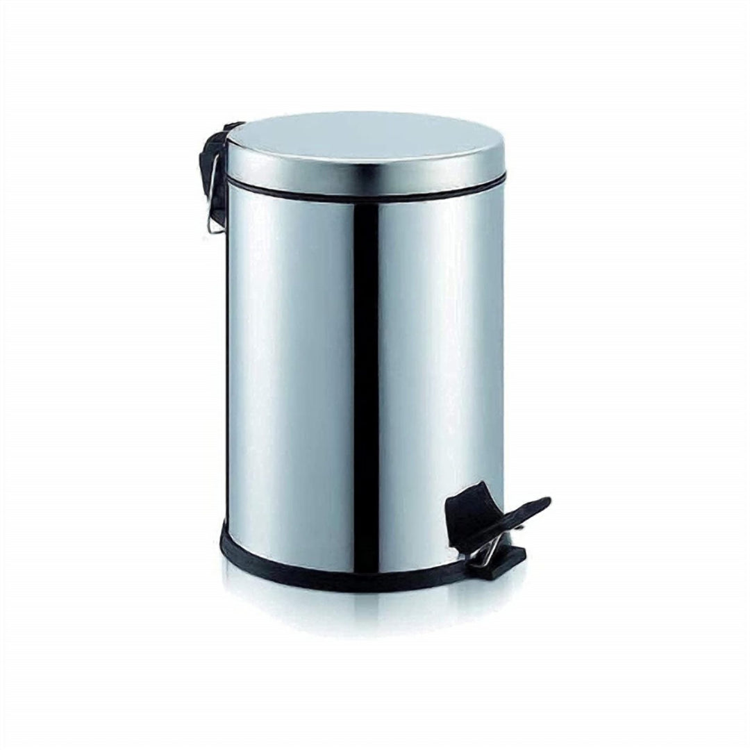 Stainless Steel Pedal Trash Can with Lift-Out Plastic Bucket