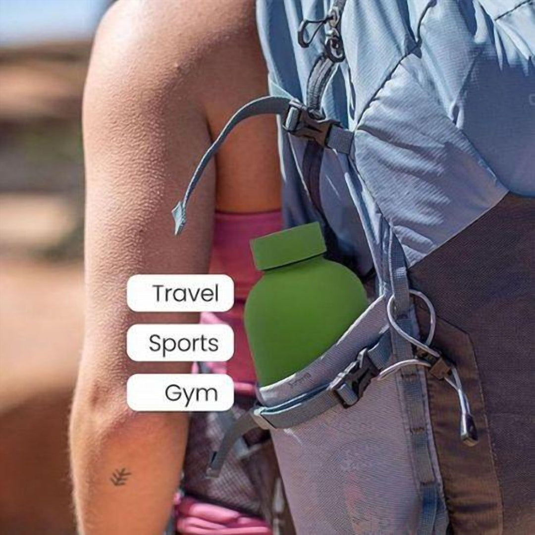 Red Stainless Steel Sports Water Bottle with Leakproof Lid