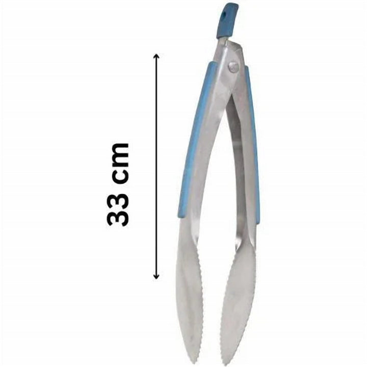 Stainless Steel Kitchen Tongs 33 cm with Non-Slip Silicone Grip