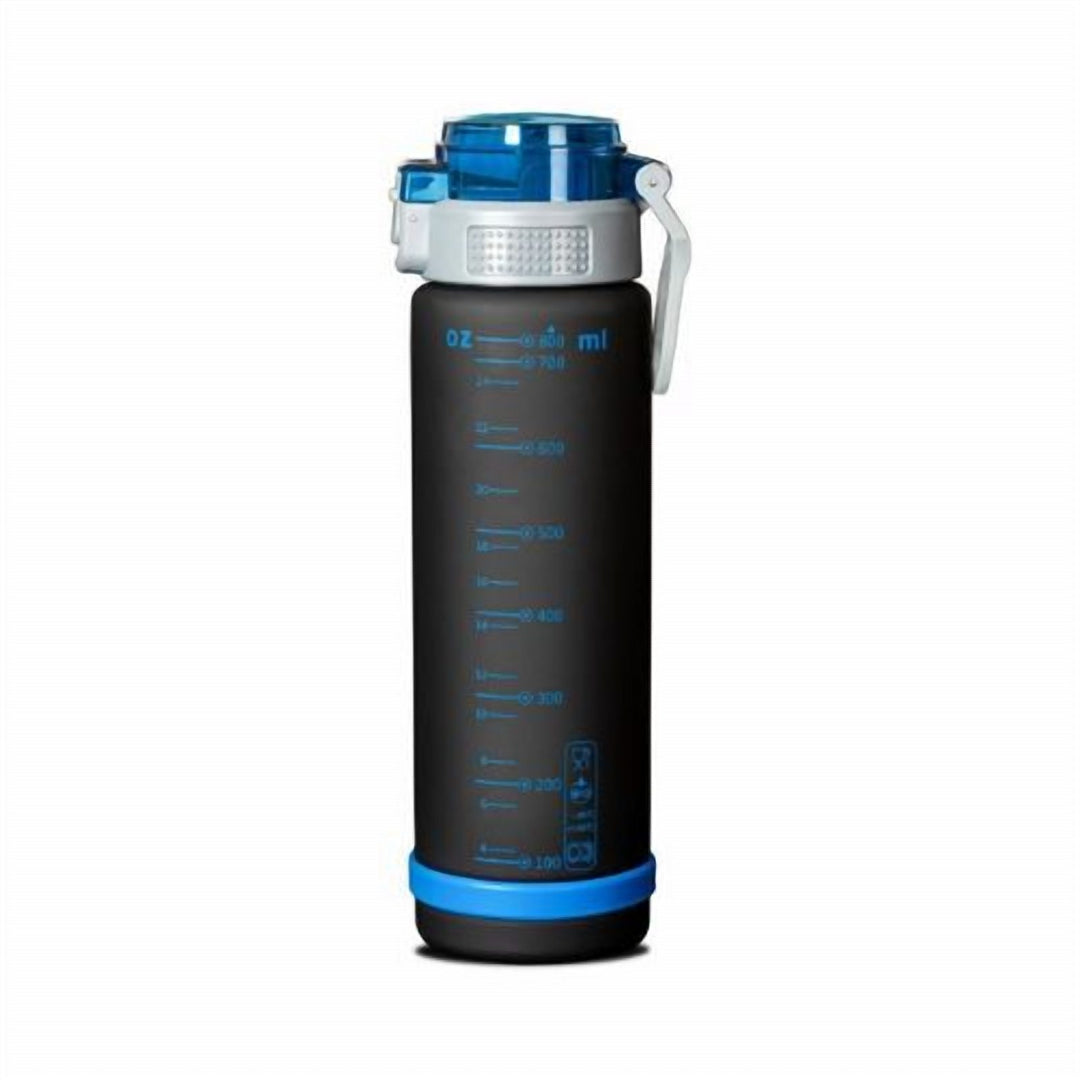 800 ml Motivational Water Bottle with Time Marker and Straw