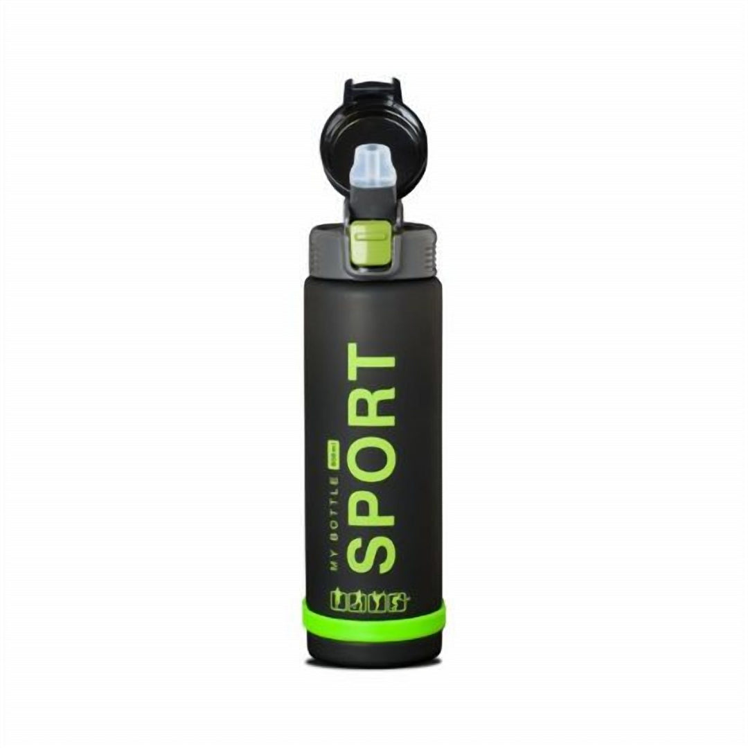 800 ml Motivational Water Bottle with Time Marker and Straw
