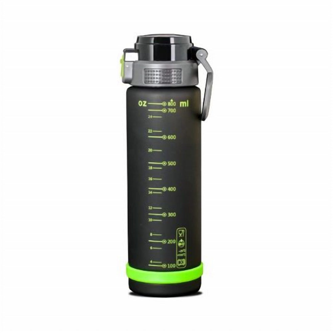 800 ml Motivational Water Bottle with Time Marker and Straw