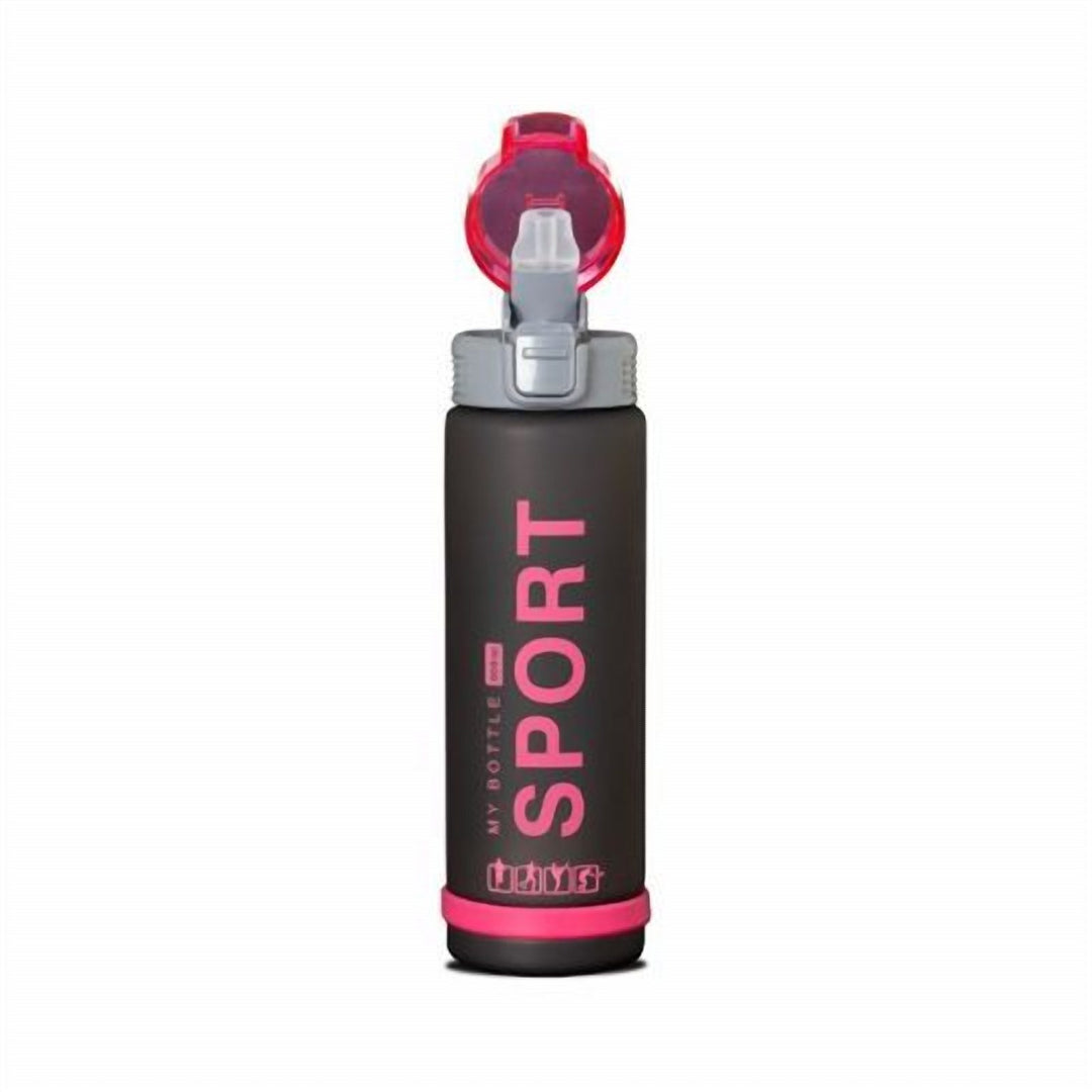 800 ml Motivational Water Bottle with Time Marker and Straw