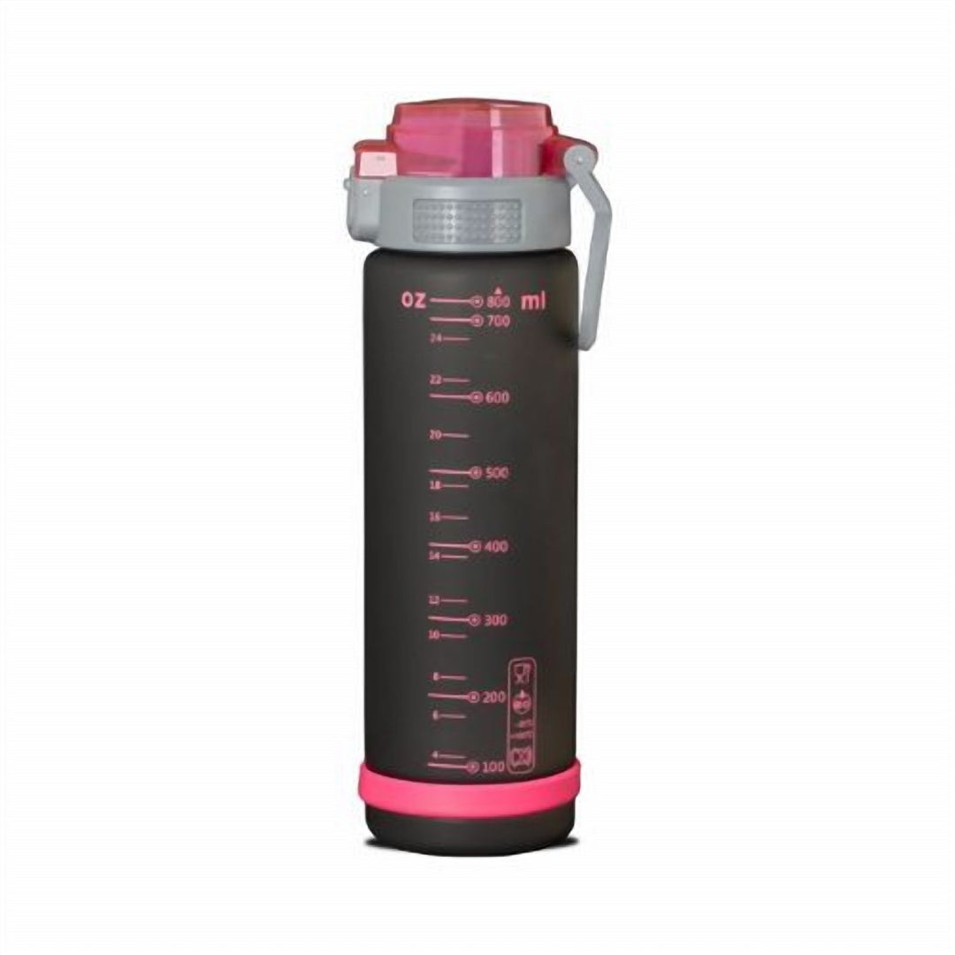 800 ml Motivational Water Bottle with Time Marker and Straw