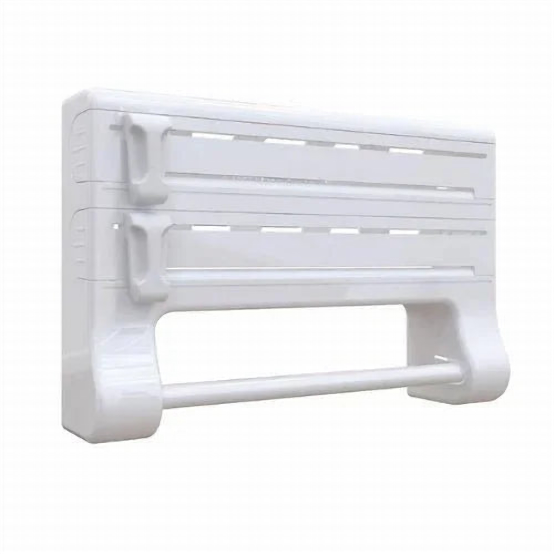 3 in 1 Kitchen Roll Holder with Cutter for Foil and Cling Film