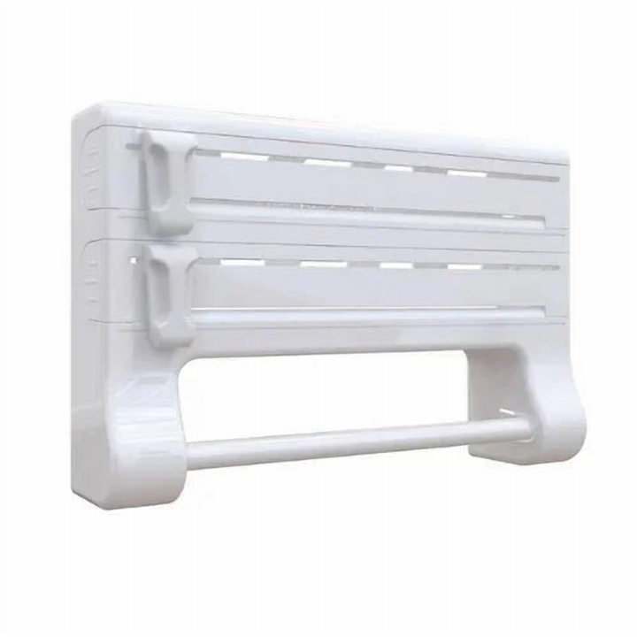 3 in 1 Kitchen Roll Holder with Cutter for Foil and Cling Film