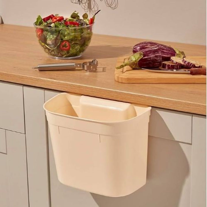 Hanging Under-Sink Trash Can for Cabinet Doors, No Bending Required